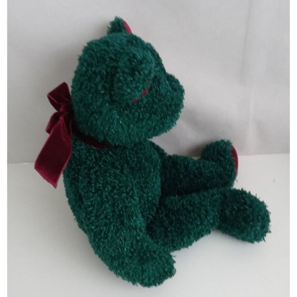 2001 Ty The Beanie Buddies Collection Holiday Teddy With Tags 14" Plush - Picture 4 of 9
